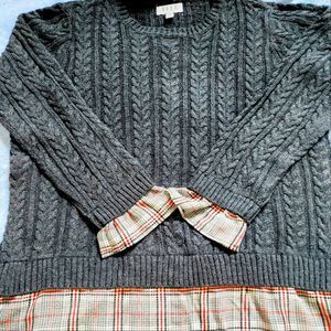 Gray Mock Layer Sweater XL - NWOT